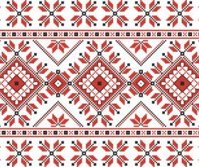 Knitting ornaments design vector material 02