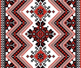 Knitting ornaments design vector material 05