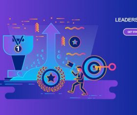 Leadership flat design concept vector