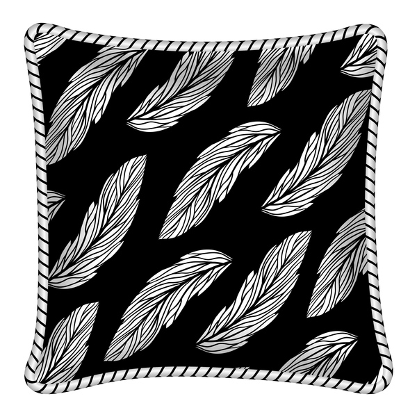 Leaves pattern pillow template vector 01