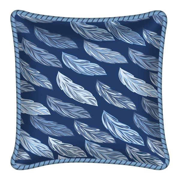 Leaves pattern pillow template vector 02