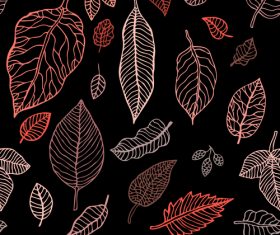 Leaves seamless pattern vector design 01