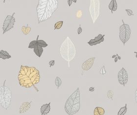 Leaves seamless pattern vector design 03