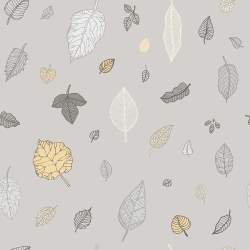 Leaves seamless pattern vector design 03