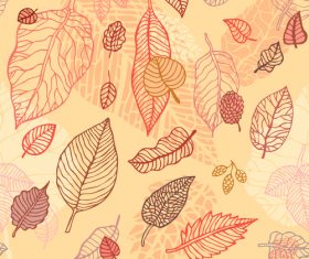 Leaves seamless pattern vector design 04