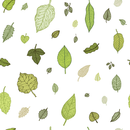 Leaves seamless pattern vector design 05