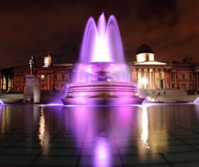 Lighting decorative fountain Stock Photo