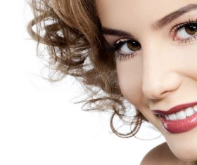 Lovely girl and flower Stock Photo 04