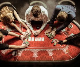Man and woman in casino Stock Photo 04
