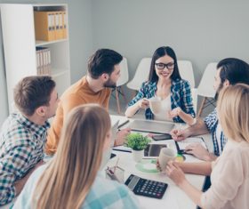 Market Development Creative Group Stock Photo