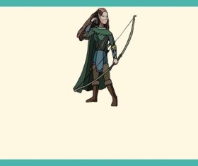Medieval Archer vector