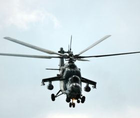 Mi-24 Armed Helicopter Stock Photo 01