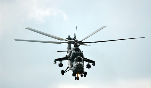 Mi-24 Armed Helicopter Stock Photo 01