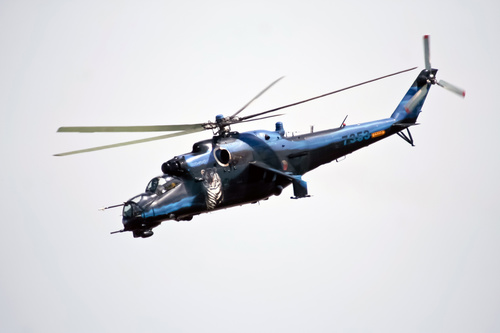 Mi-24 Armed Helicopter Stock Photo 02