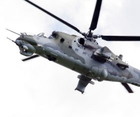 Mi-24 Armed Helicopter Stock Photo 03