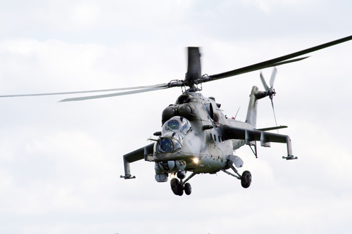 Mi-24 Armed Helicopter Stock Photo 04