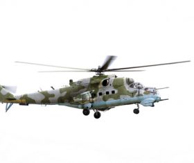 Mi-24 Armed Helicopter Stock Photo 05