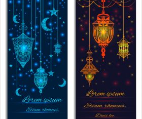 Mubarak vercital banners template vector 01
