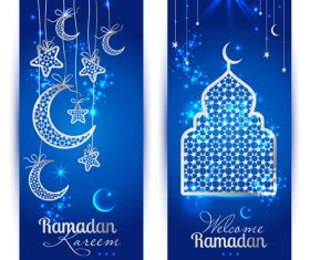 Mubarak vercital banners template vector 03