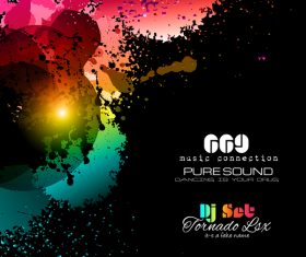 Music background with grunge elements vector