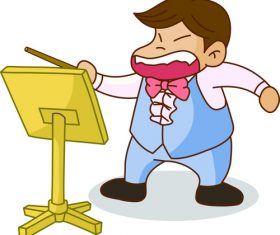 Music conductor vector