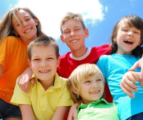 Naive happy children Stock Photo 01