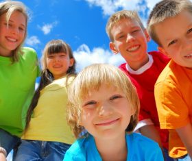 Naive happy children Stock Photo 03