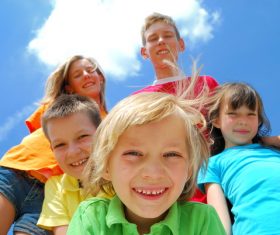 Naive happy children Stock Photo 06