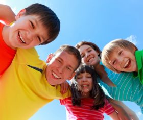 Naive happy children Stock Photo 07
