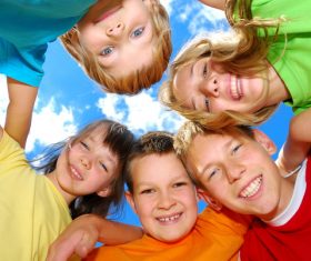 Naive happy children Stock Photo 08