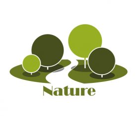 Nature logos design vector material