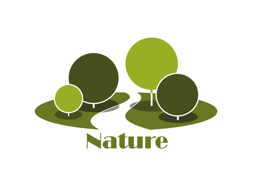 Nature logos design vector material