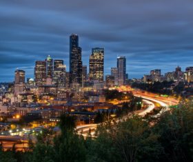 Night urban landscape Stock Photo 04