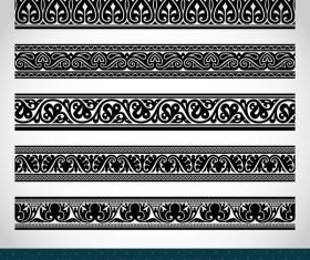 Old ornament borders vectors 01
