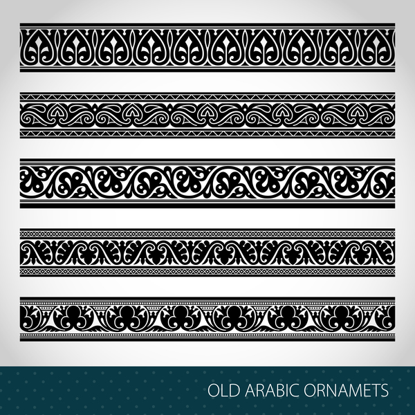 Old ornament borders vectors 01