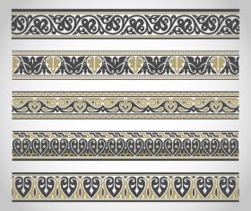 Old ornament borders vectors 04