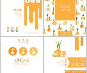 Onions package box template vector