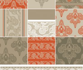 Ornaments pattern with lace vectors