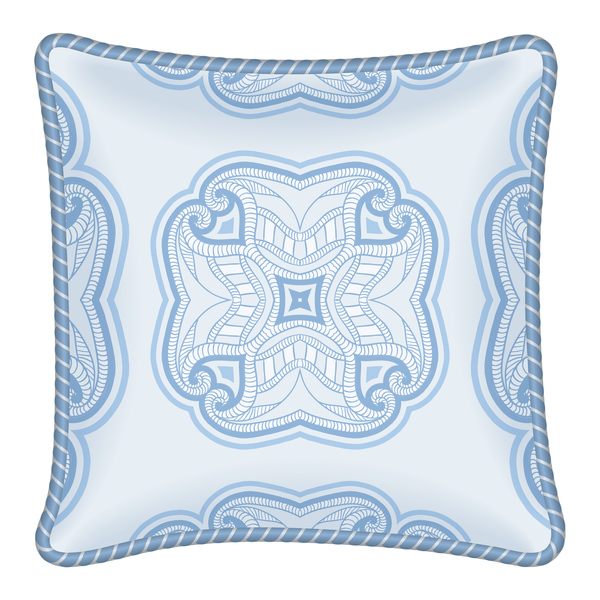 Ornaments pattern with pillow template vector 06
