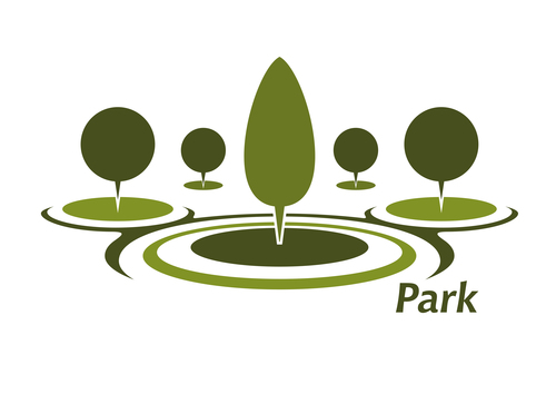 Park logos design vector set 08