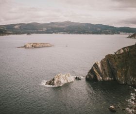 Peaceful calm rocky seascape Stock Photo