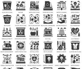 Perfect Line icons - Recycling Energy