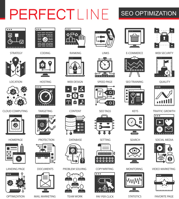 Perfect Line icons - SEO Optimization