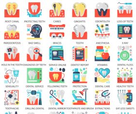 Perfect flat icons - Dental Care