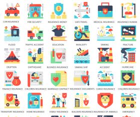 Perfect flat icons - Insurance