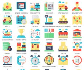 Perfect flat icons - Logistics