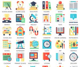 Perfect flat icons - School