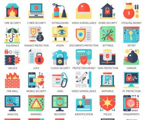 Perfect flat icons - Securiti