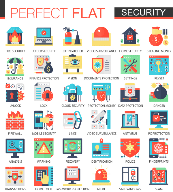 Perfect flat icons - Securiti