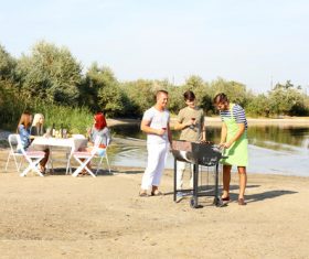 Picnic party Stock Photo 01